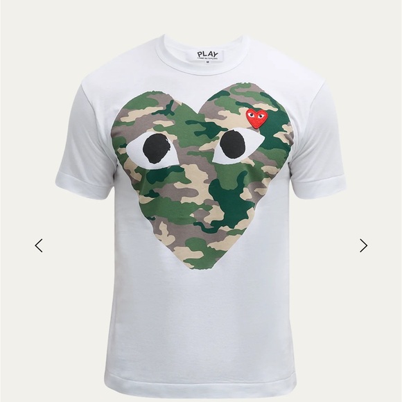 ❤️ COMMES DES GARÇON camo heart tee ❤️ - Picture 1 of 4